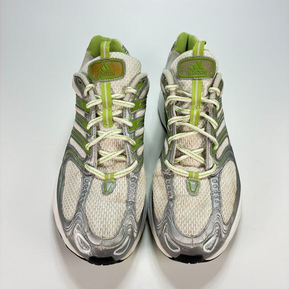 Adidas Boost Green White Lightweight Lace Up Running Shoes 772347 Womens Size 10 - Picture 3 of 10